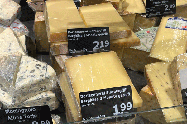 EDEKA Ralf Engelhard, Mainz-Finthen, Ingelheim, Gau-Algesheim, Dorfsennerei Sibratsgfäll, Bergkäse, Bachensteiner, Blog, Käse, Österreich